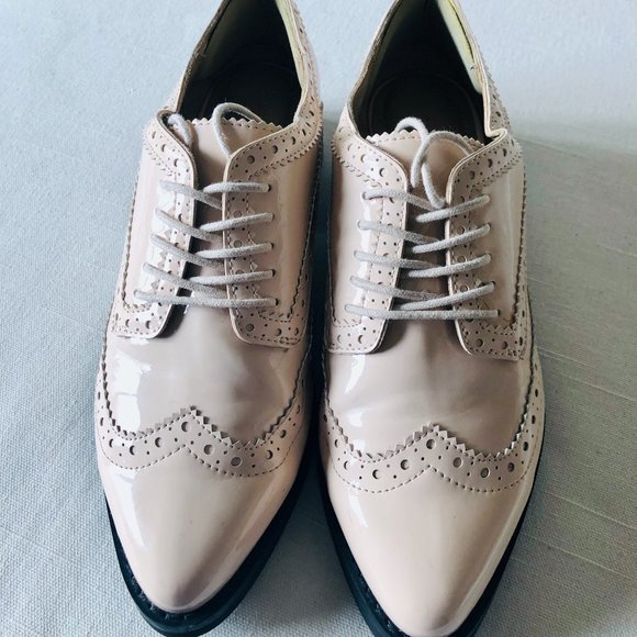 DSW Gunmetal Marushka Wingtip Vegan Pink Patent Oxford 7 - Picture 2 of 11